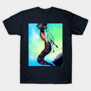 Robot Mermaid undersea siren with a speaker for a face T-Shirt